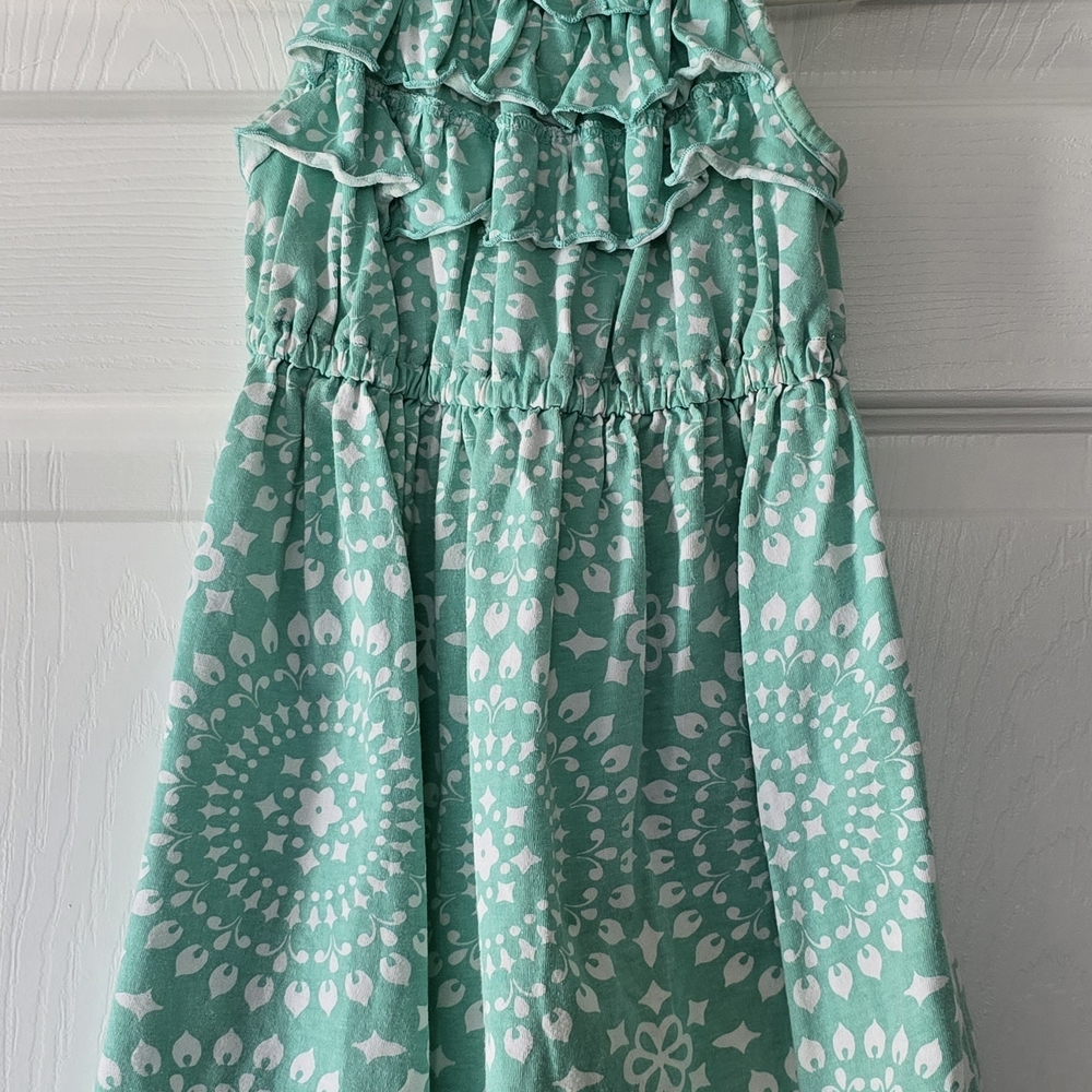 Carter's 4T Mint Green and White Floral Summer Dress